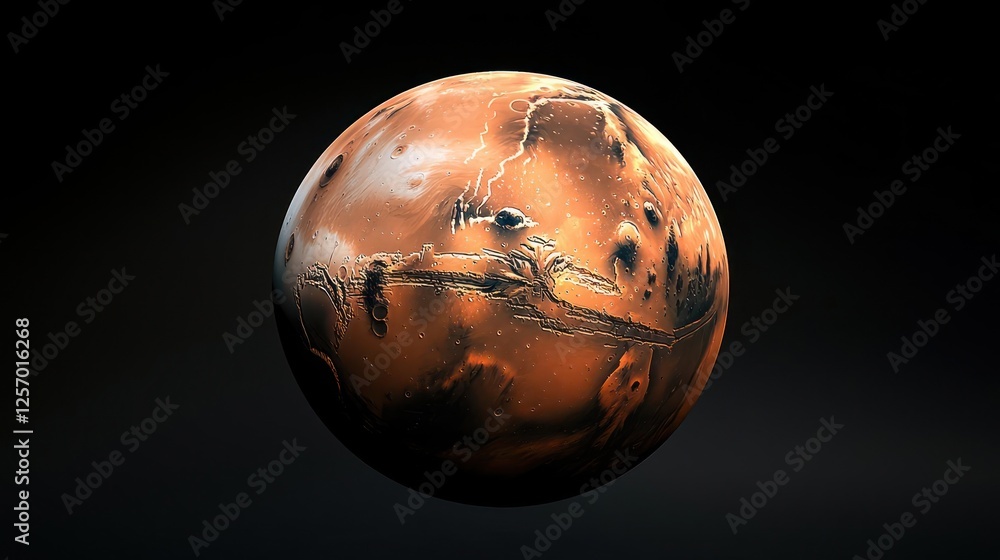 Pixelated Mars Planet Illustration Pixelated Mars Planet Illustration
