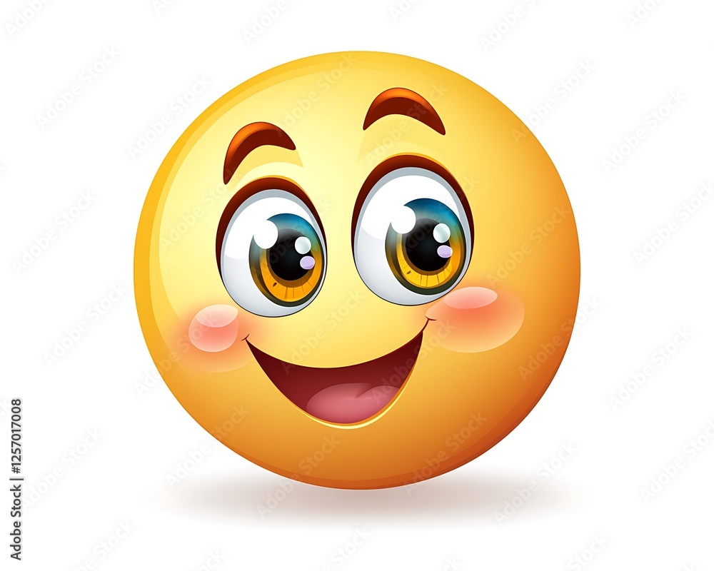 Cartoon Yellow Happy Face Emoticon Cartoon Yellow Happy Face Emoticon