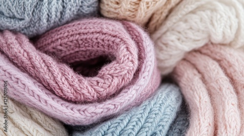 Rolled Knitted Fabric Swatches
