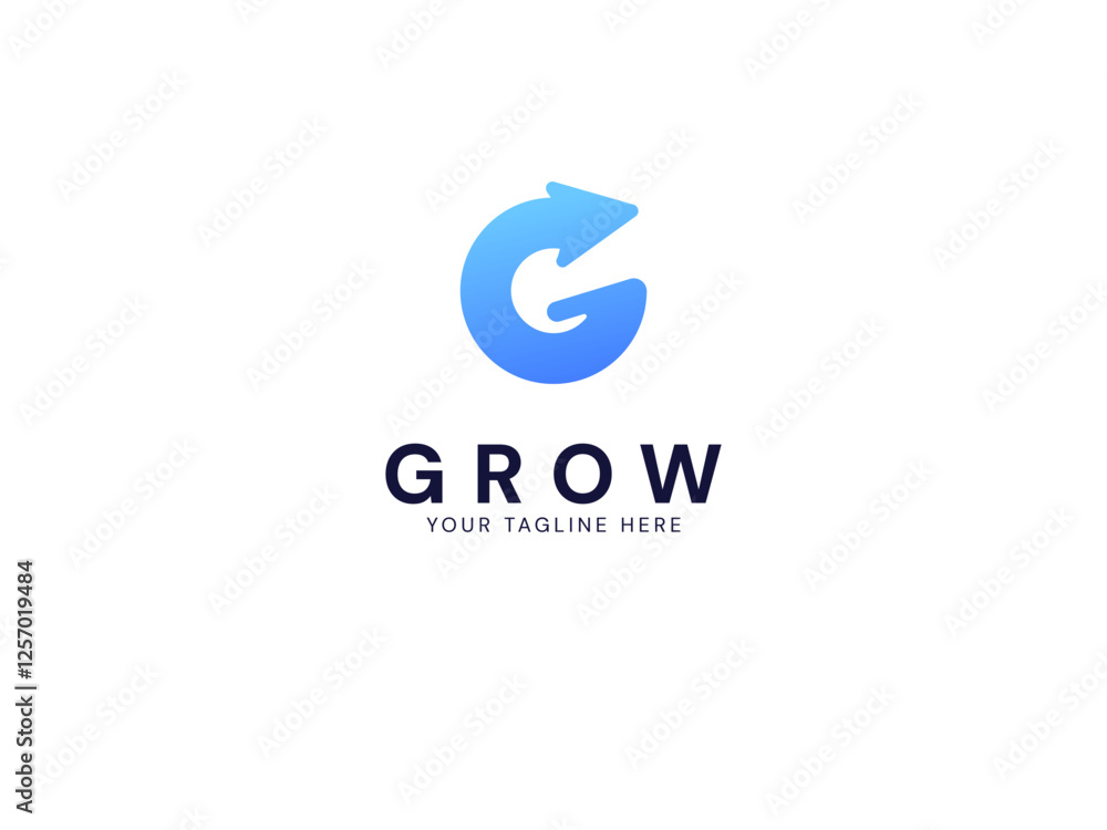 Modern grow Business with letter G curved Arrow logo vector design concept. Growth logotype symbol for digital finance, ui, technology, investment, business, web, financial technology, branding. Modern grow Business with letter G curved Arrow logo vector design concept. Growth logotype symbol for digital finance, ui, technology, investment, business, web, financial technology, branding.