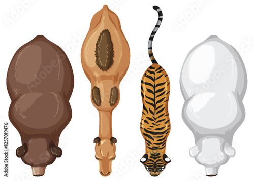 Aerial View of Diverse Animals