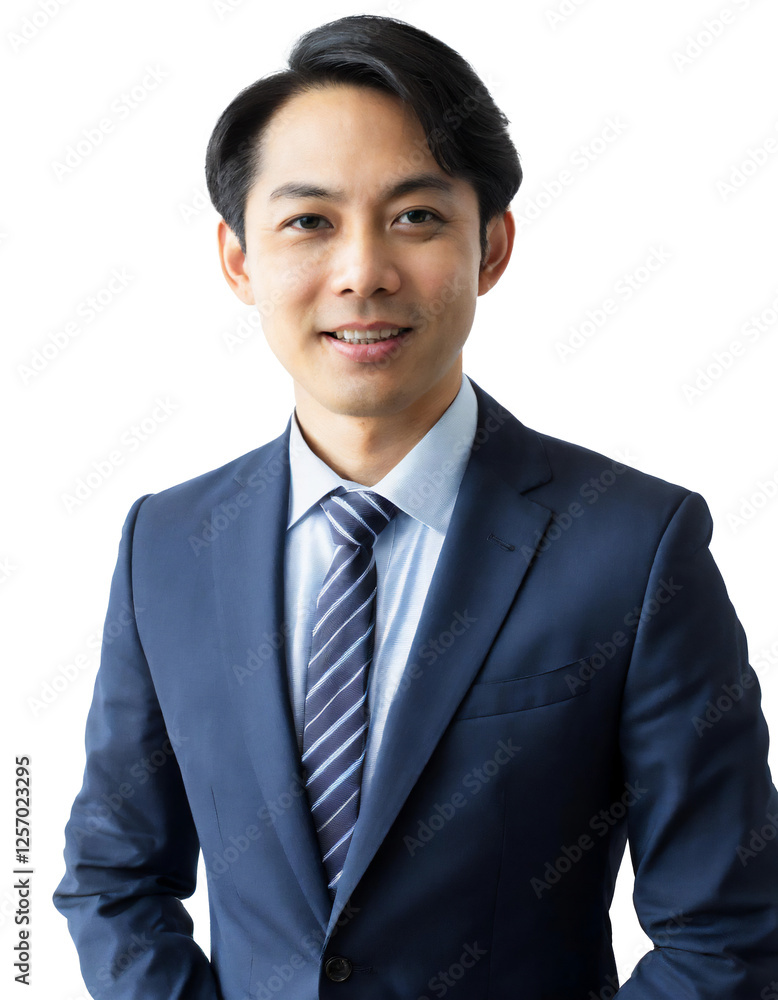 Portrait of only one Man. White Background. Portrait of only one Man. White Background.