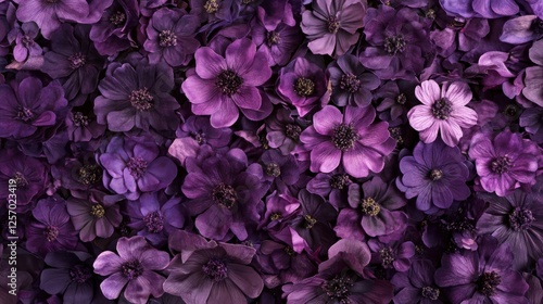 Purple flowers background, floral texture, design