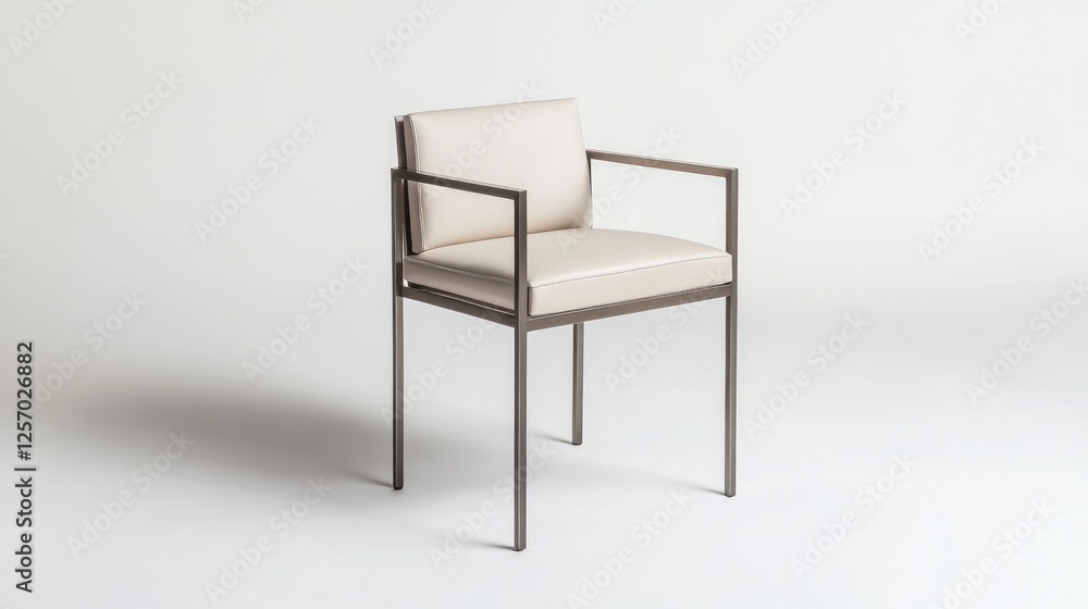 Modern Armchair, Empty Room, Studio Shot, Minimalist Design, for Furniture Catalog Modern Armchair, Empty Room, Studio Shot, Minimalist Design, for Furniture Catalog