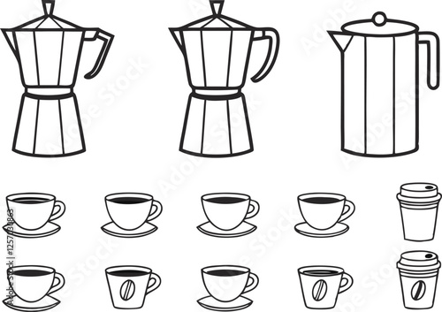 Coffee Brewing Equipment Moka Pots, Coffee Cups, and Serving Options