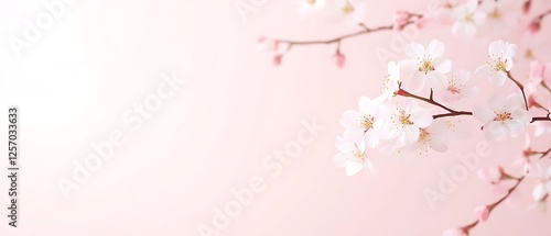 Wallpaper Mural Pink background, cherry blossoms, spring, floral, greeting card Torontodigital.ca