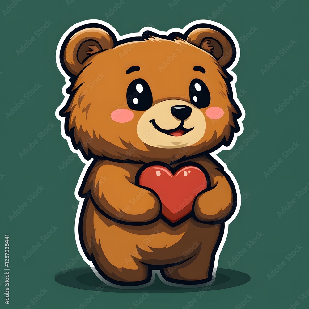 Obraz premium teddy bear with heart