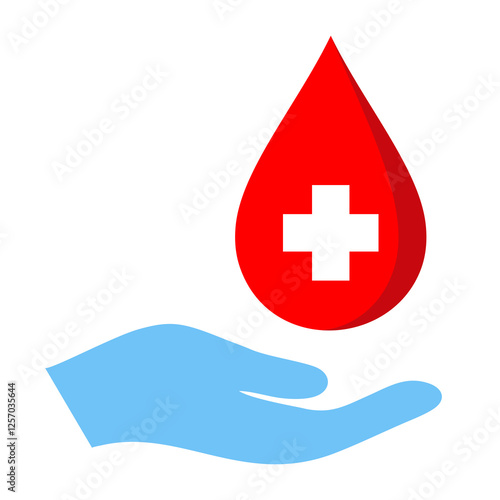Blood Donation Icon. Flat Design Illustrations