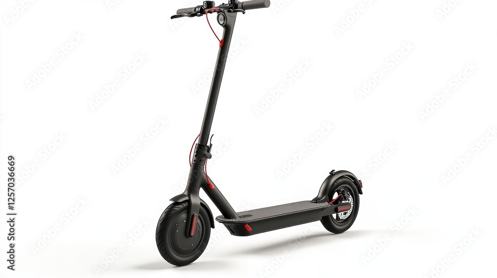 Electric Scooter Isolated on White Background. Possible use for product catalog or marketing materials Electric Scooter Isolated on White Background. Possible use for product catalog or marketing materials