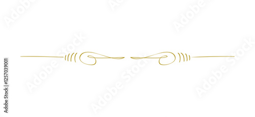Elegant gold divider line