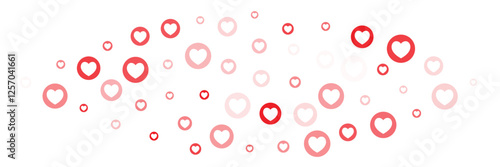 heart shapes icons for background of live stream