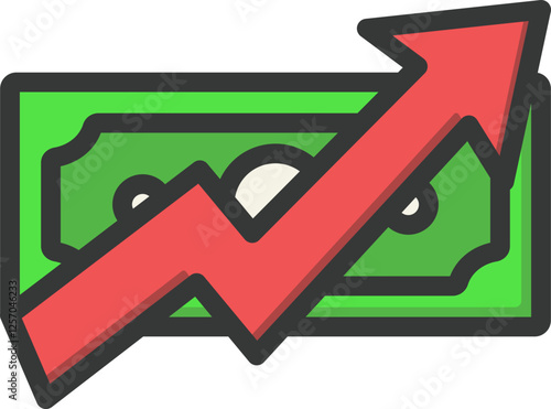 Deflation Filled Line Icon