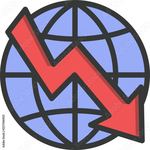 Global Crisis Filled Line Icon