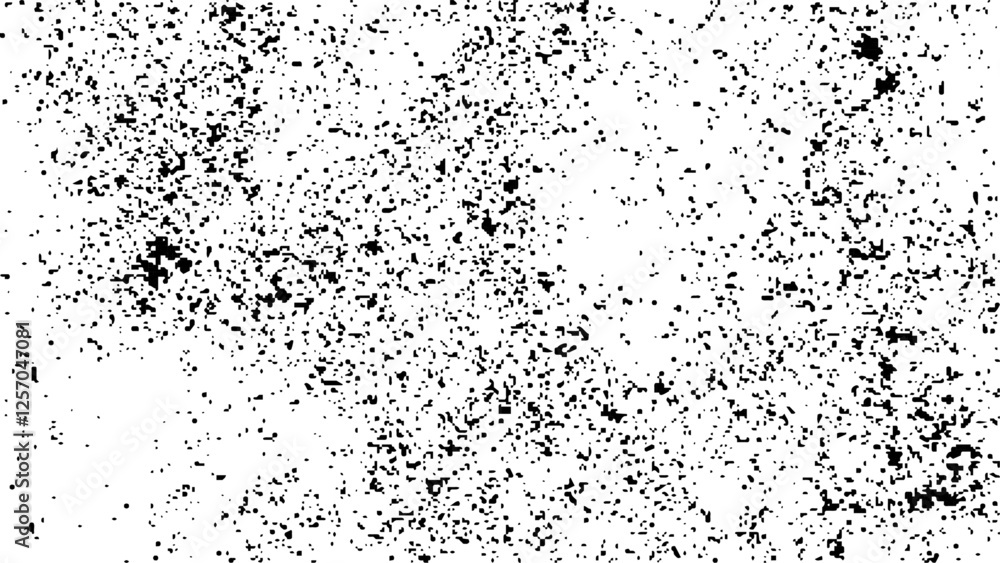 Fototapeta premium Old worn overlay distressed background. Vintage scratched glitch effect for design. Grunge Black And White Urban. Dark Messy Dust Overlay Distress Background. 