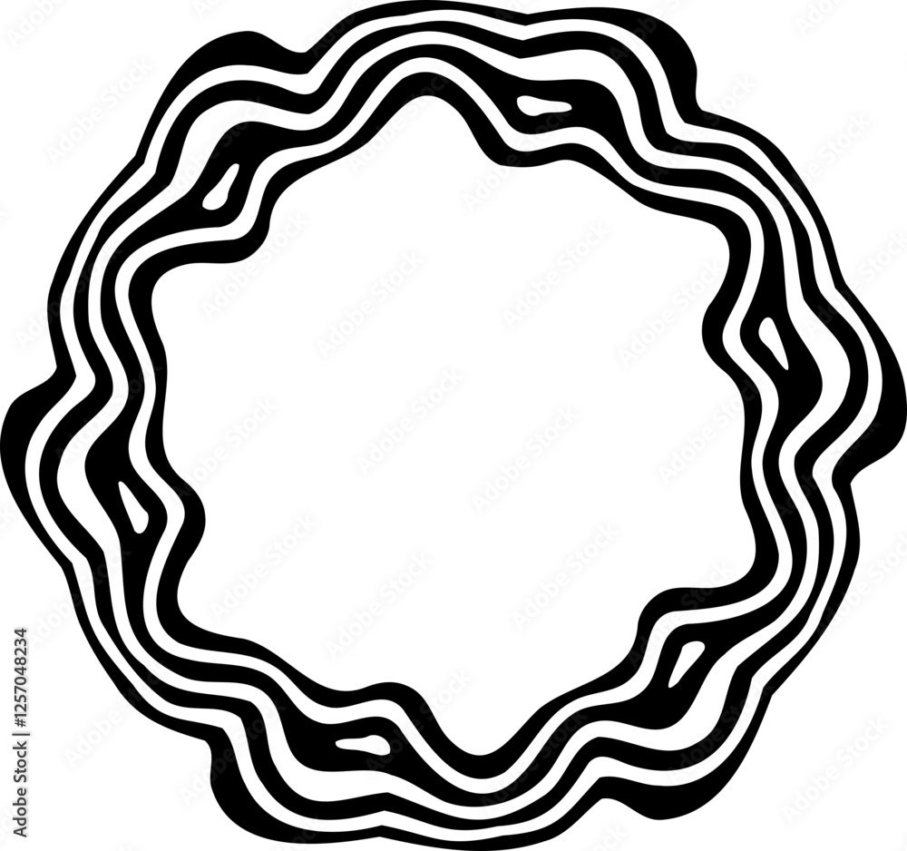 Stylish Wavy Line Border Stylish Wavy Line Border