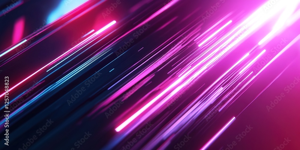 High Contrast Neon Light Trails in a Modern Aesthetic High Contrast Neon Light Trails in a Modern Aesthetic