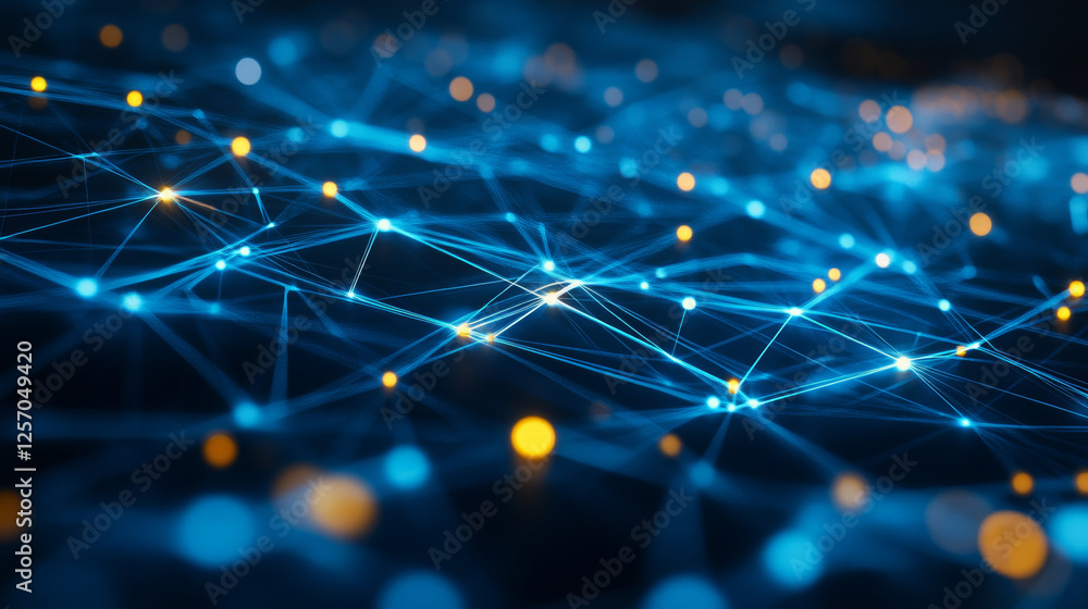 Connecting the digital web data visualization technology infographic abstract aerial view networking concepts