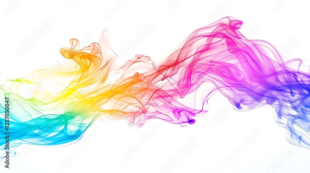 A dreamy pastel neon rainbow composition with fluid, soft curves and a glowing light effect, creating an ethereal atmosphere, perfectly cut out on a white background, 8k UHD, suitable for high-quality A dreamy pastel neon rainbow composition with fluid, soft curves and a glowing light effect, creating an ethereal atmosphere, perfectly cut out on a white background, 8k UHD, suitable for high-quality