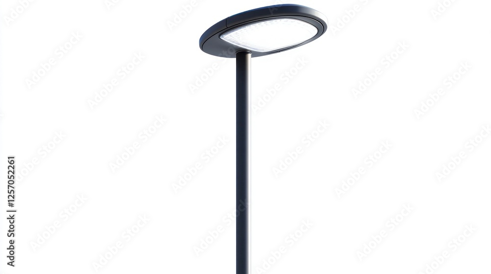 Modern Oval Street Light in White Background
