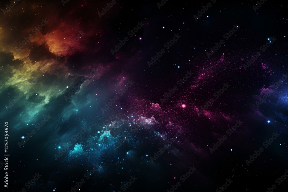 Naklejka premium stars and nebula