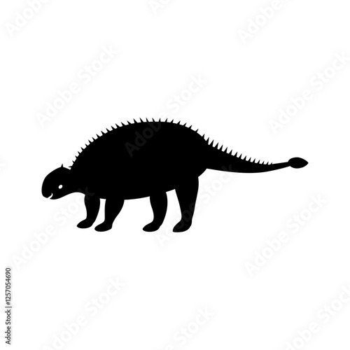 Vector black icon for Ankylosaurus