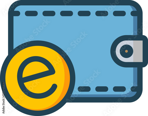 Electronic Wallet Filled Line Icon