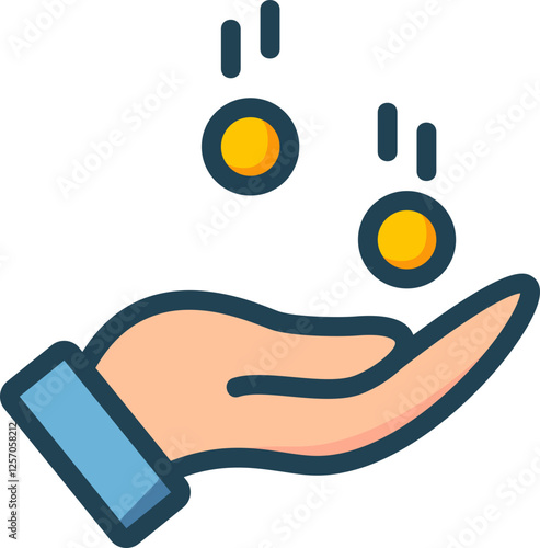 Receive Money Filled Line Icon