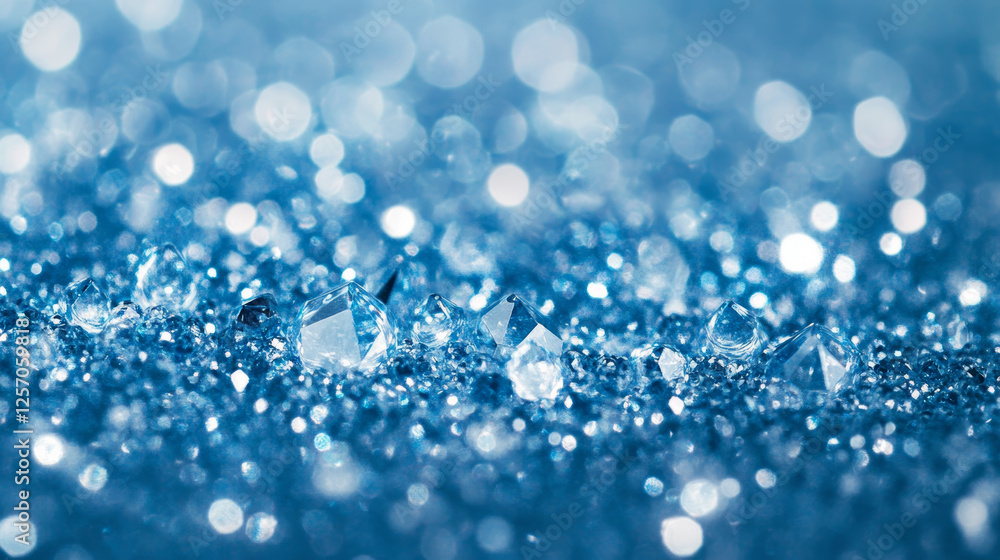 Sparkling blue crystal close-up nature macro photography calm atmosphere detailed view beauty of water drops Sparkling blue crystal close-up nature macro photography calm atmosphere detailed view beauty of water drops