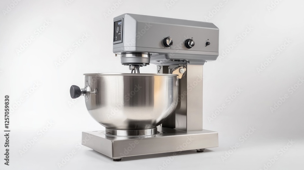 Stainless Steel Kitchen Mixer, Modern, Professional Grade, High-Quality Equipment