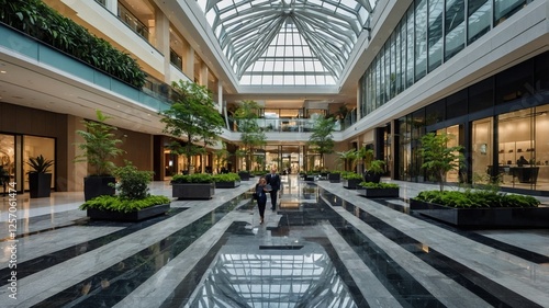 a modern commercial real estate complex with multiple office buildings