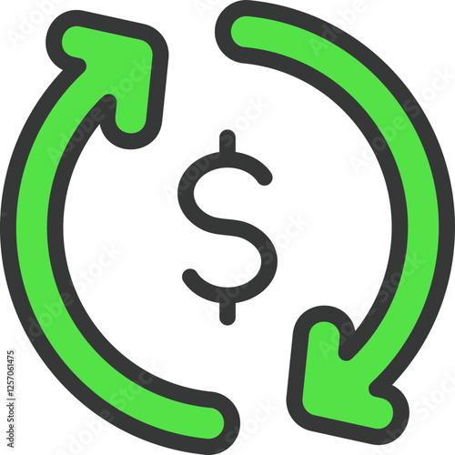 Refinancing Filled Line Icon