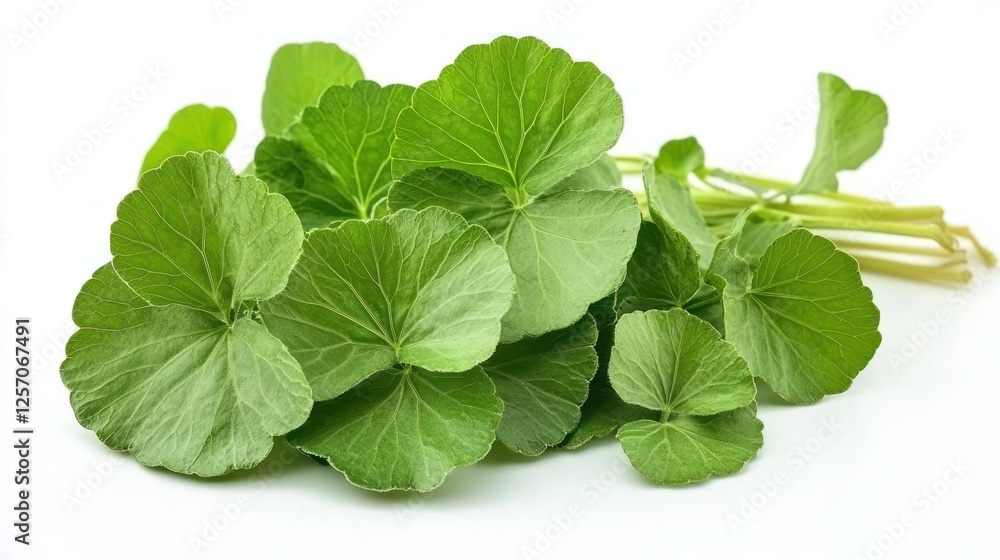Fresh Green Centella Asiatica Leaves Fresh Green Centella Asiatica Leaves