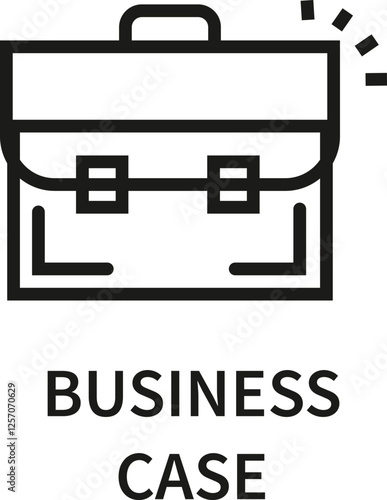 Line Business Icon of Business case black color