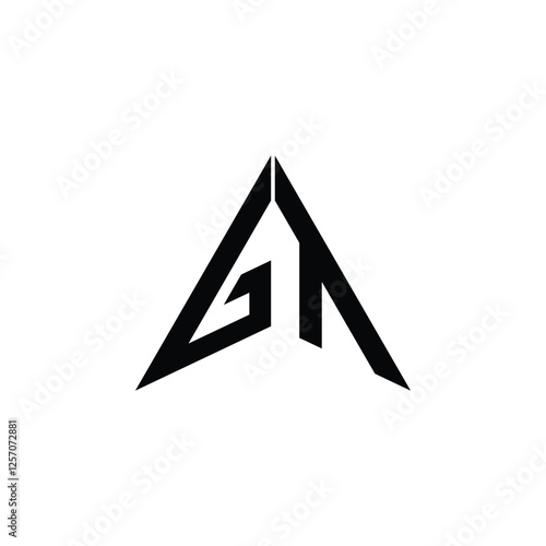 GT Monogram Triangle Shape Logo Design