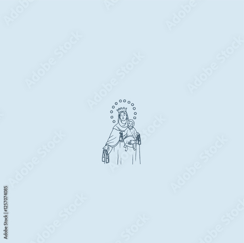 THESE HIGH QUALITY MOTHER MARIA VECTOR FOR USING VARIOUS TYPES OF DESIGN WORKS LIKE T-SHIRT, LOGO, TATTOO AND HOME WALL DESIGN