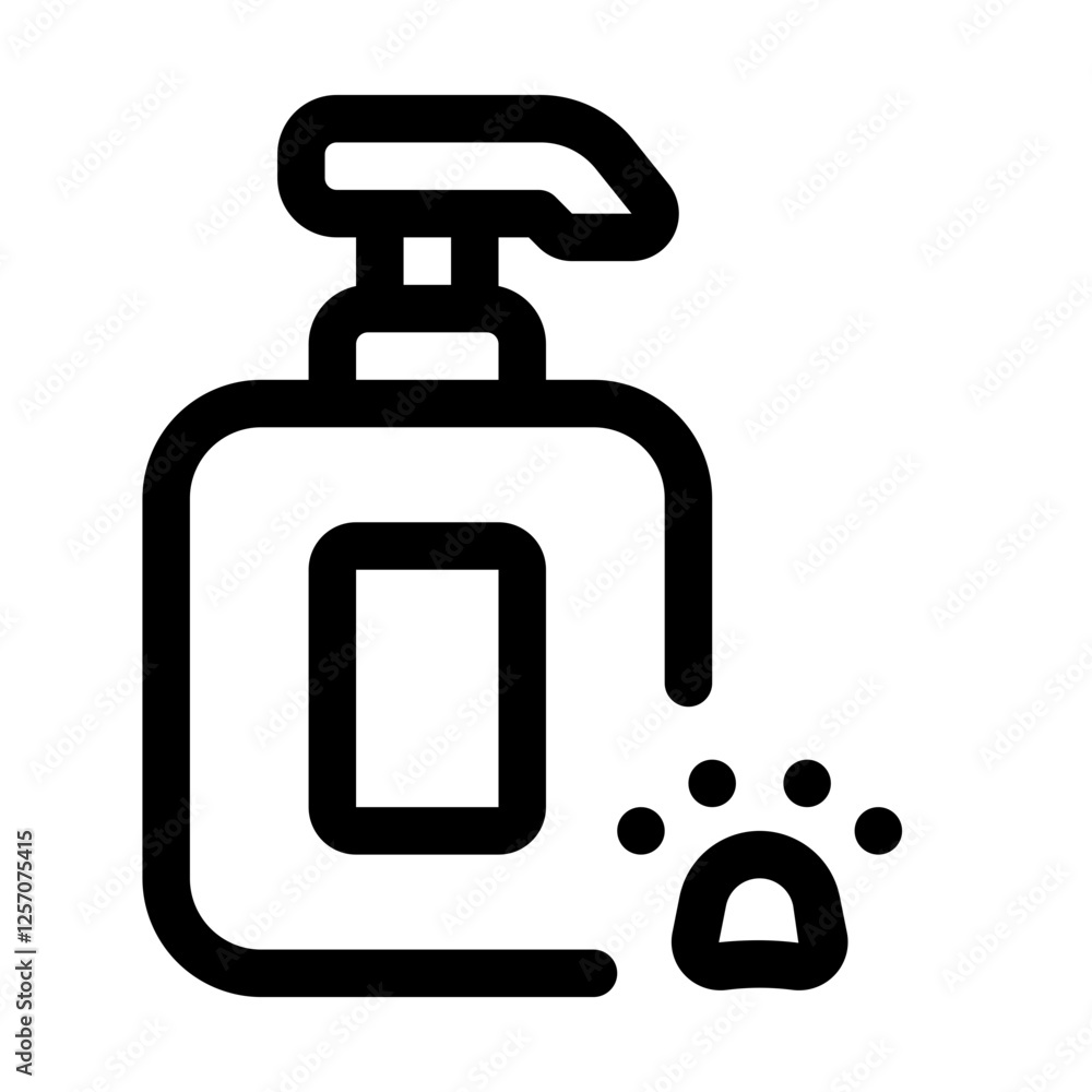 Pet Grooming Line Icon. Single icon, line vector icon Pet Grooming Line Icon. Single icon, line vector icon