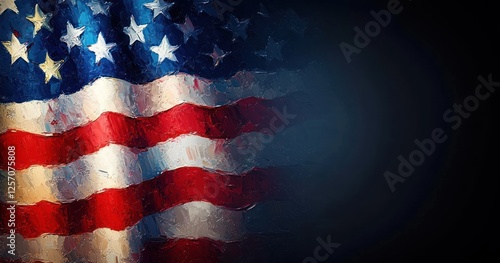 Patriotic American Flag Abstract for Memorial Day 4th of July Labour Day Celebration