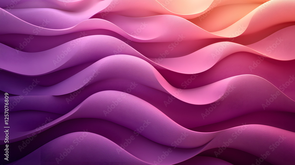 Flowing waves of purple and pink abstract background design with smooth gradients and textures.
