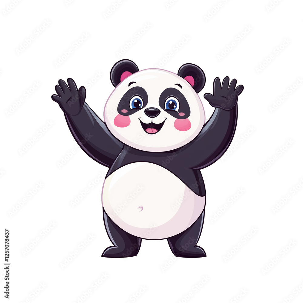 panda cub standing, isolated on transparent white background, png panda cub standing, isolated on transparent white background, png