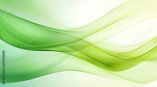 Abstract Green Wave Design Background Image