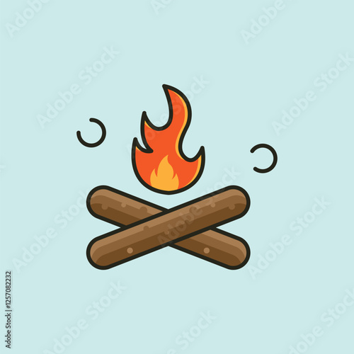 firewood vector logo icon minimalist simple illustration design