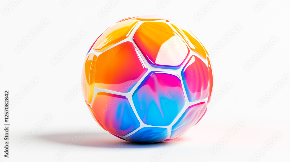 Fototapeta premium Soccer ball icon, white background