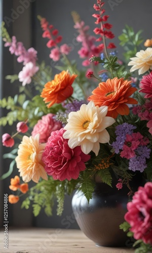 Wallpaper Mural Muted floral arrangement in a shallow depth of field , organic shapes , abstract flowers Torontodigital.ca