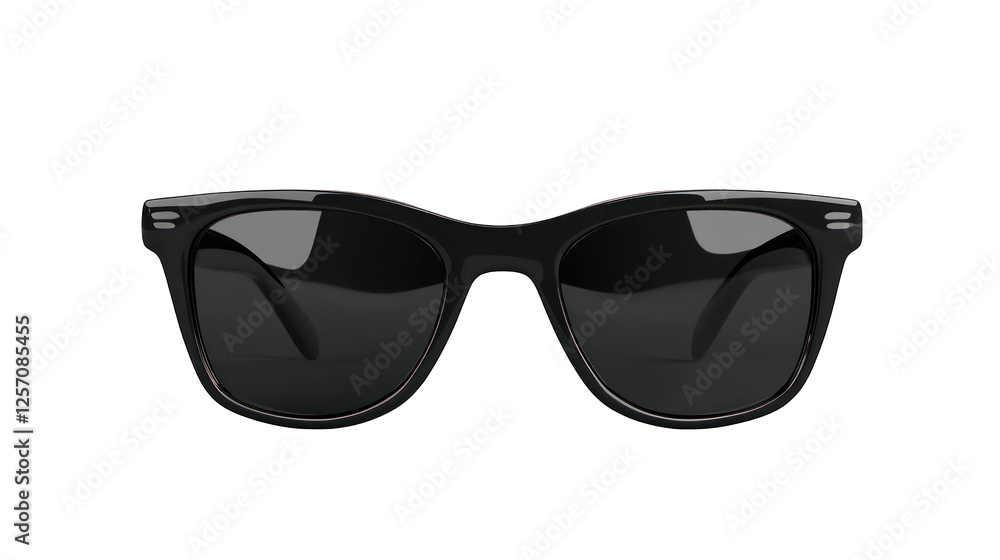 black sunglasses 3d render icon isolated on white background black sunglasses 3d render icon isolated on white background