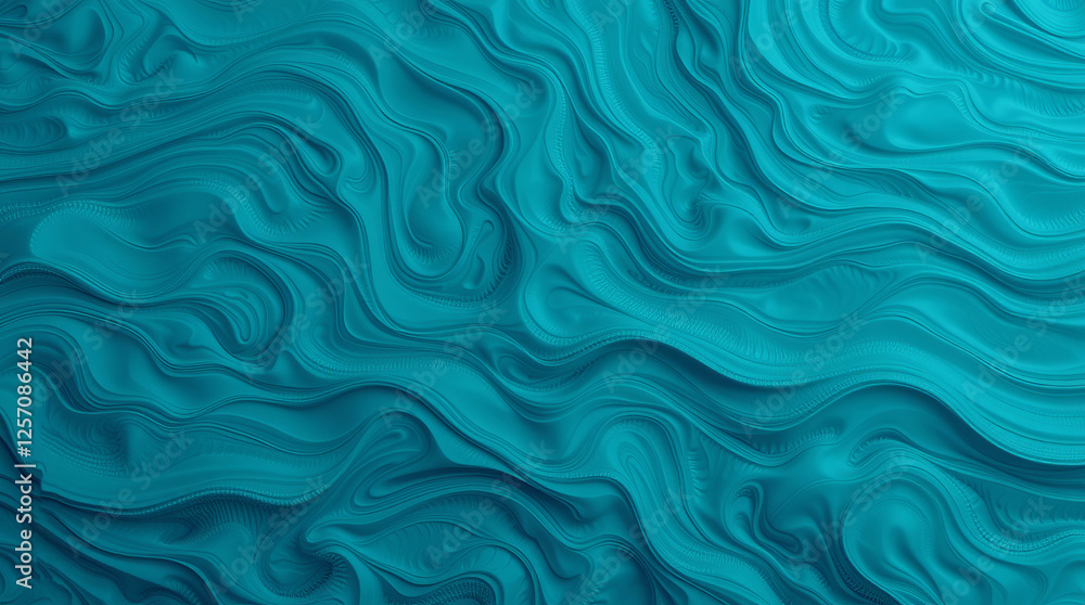 Abstract turquoise marbled background with a flowing, wavy texture. Abstract turquoise marbled background with a flowing, wavy texture.