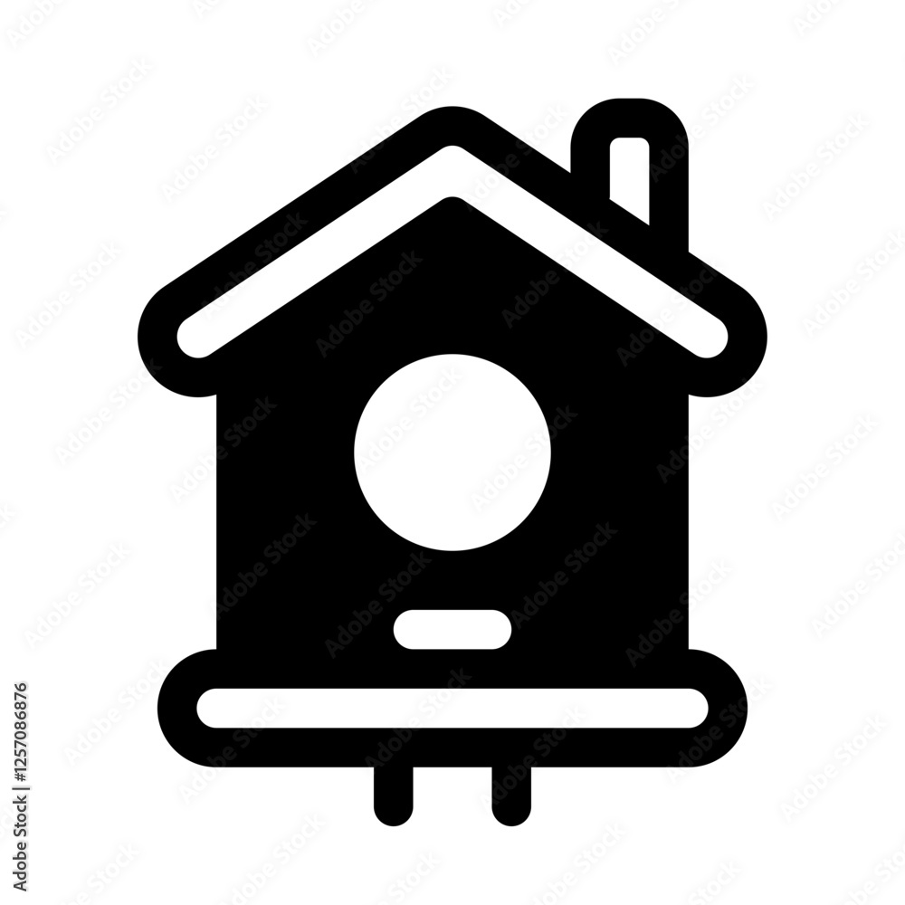 Bird House Glyph Icon. Single icon, glyph vector icon Bird House Glyph Icon. Single icon, glyph vector icon