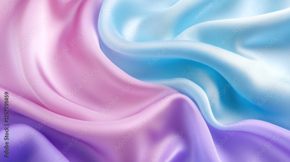 Pastel silk fabric texture, soft folds, background design, textile industry Pastel silk fabric texture, soft folds, background design, textile industry
