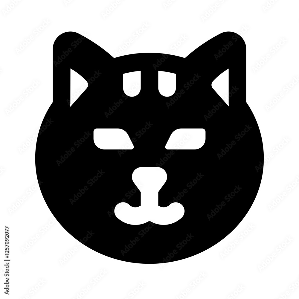 Cat Simple Glyph Icon. Single icon, glyph vector icon Cat Simple Glyph Icon. Single icon, glyph vector icon