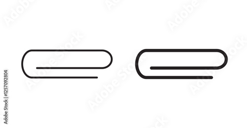 Attachment clip icon set in thin line. vector illustrations for web