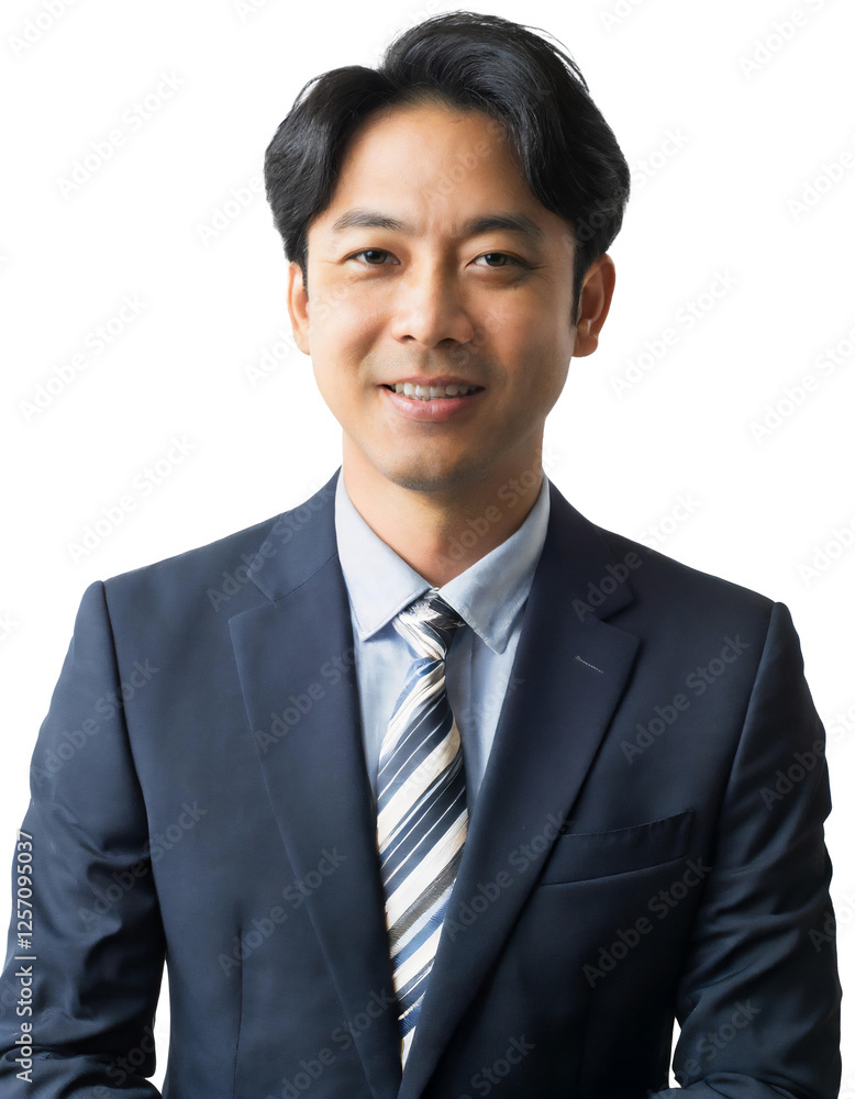 Portrait of only one Man. White Background. Portrait of only one Man. White Background.
